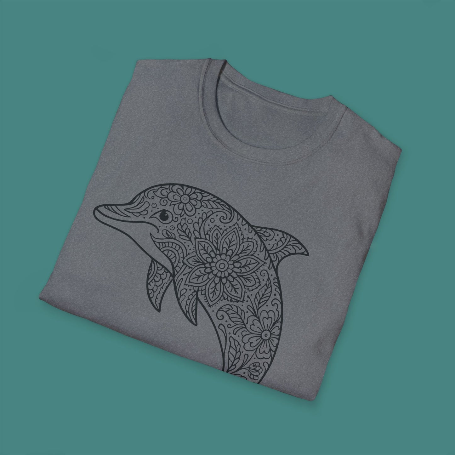 Intricate Mandala Dolphin Unisex T-Shirt