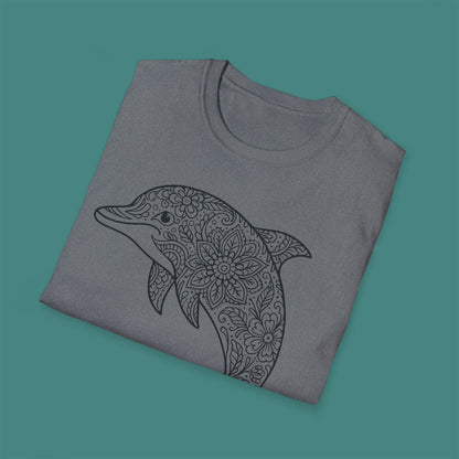 Intricate Mandala Dolphin Unisex T-Shirt