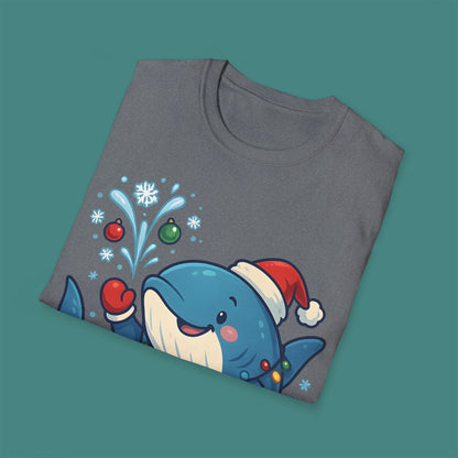 Christmas Whale Unisex T-Shirt