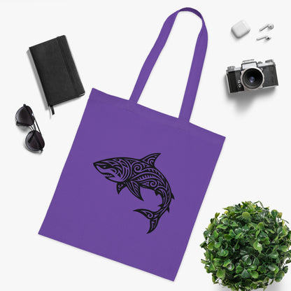 Tribal Tattoo Shark Tote Bag