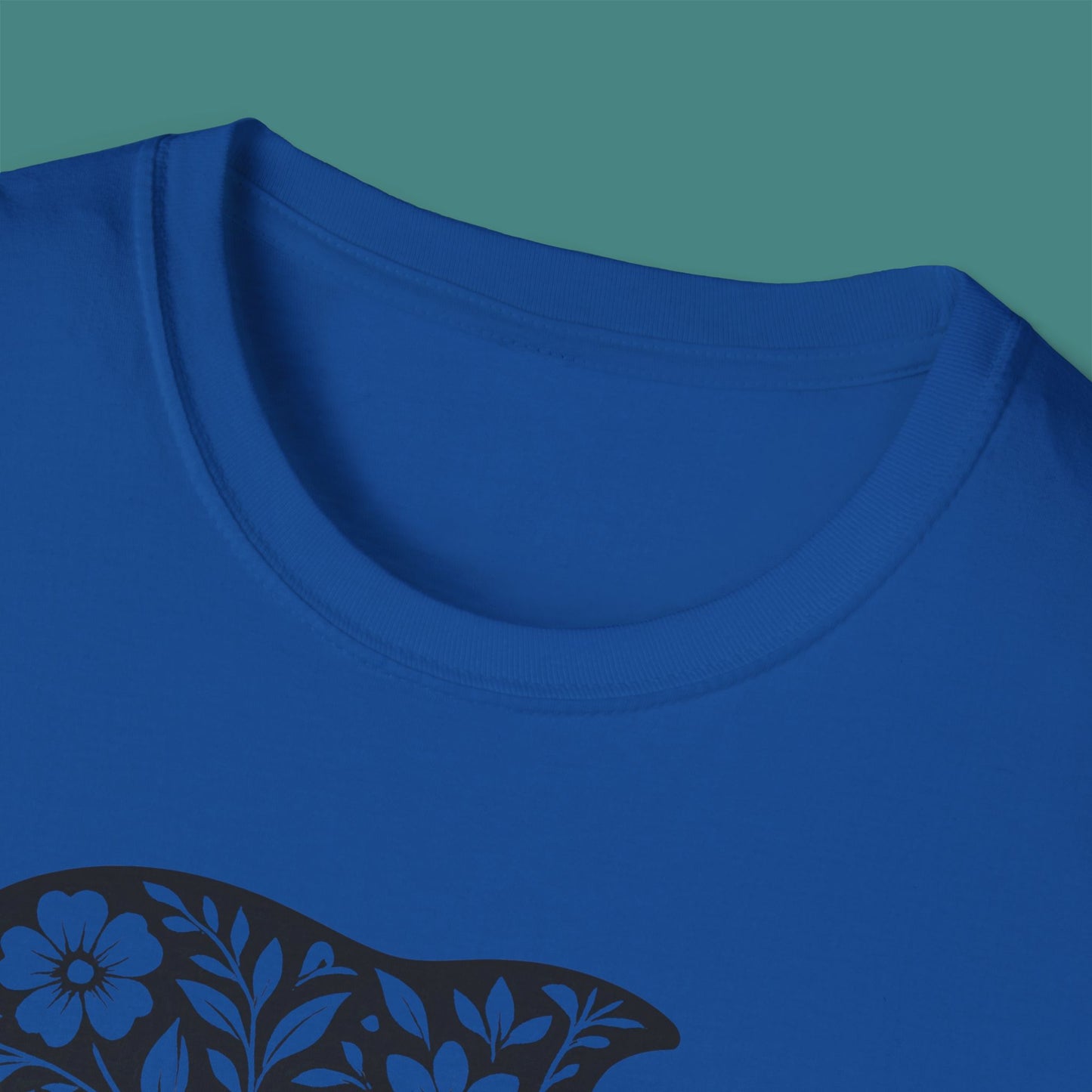 Floral Dolphin Silhouette Unisex T-Shirt
