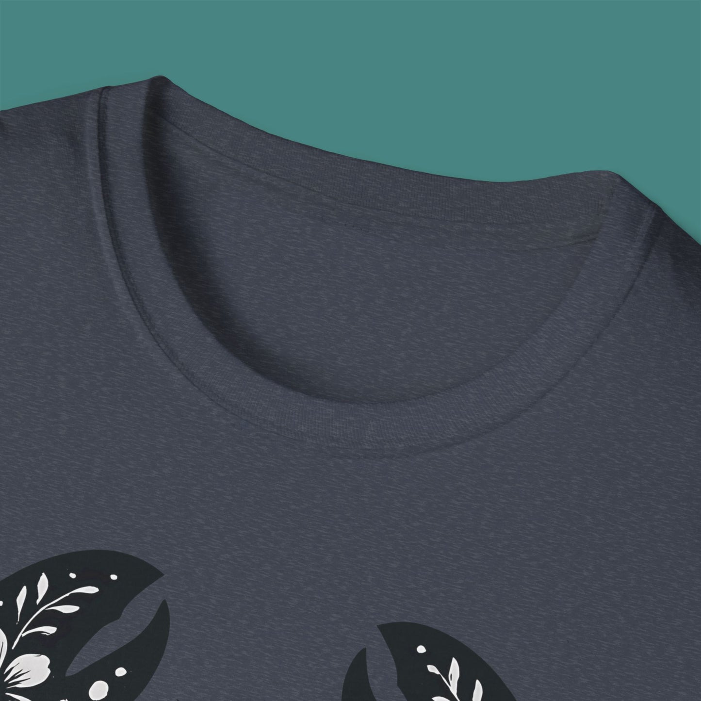 Floral Lobster Silhouette Unisex T-Shirt