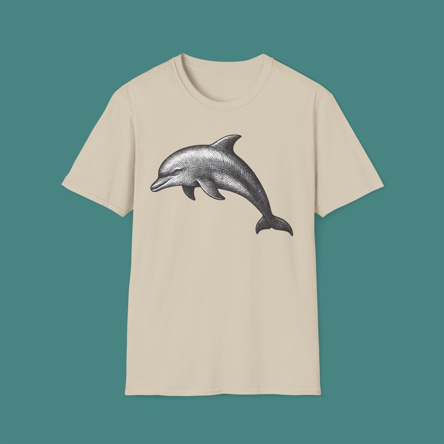 Vintage Etching Dolphin Unisex T-Shirt