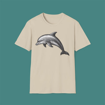 Vintage Etching Dolphin Unisex T-Shirt