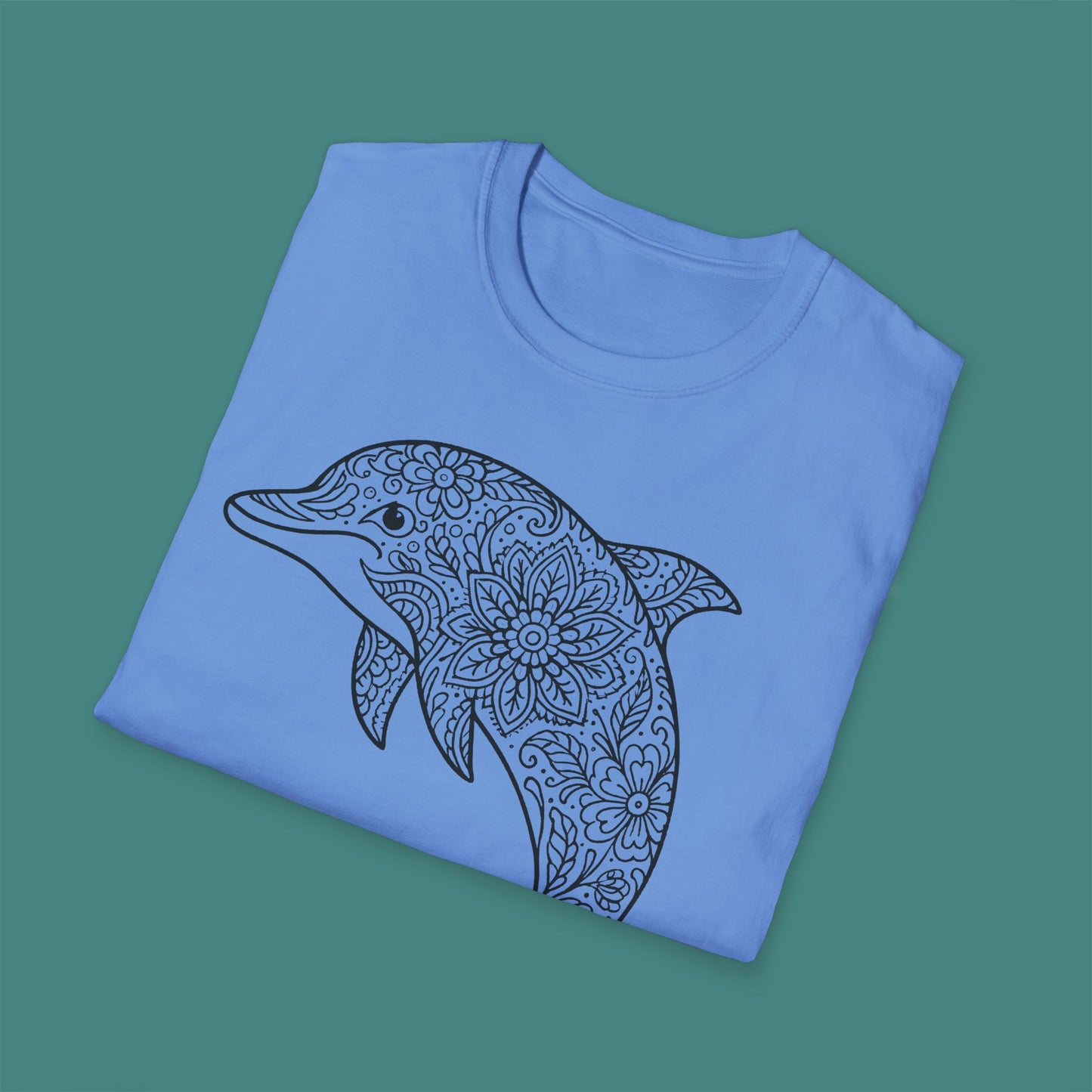 Intricate Mandala Dolphin Unisex T-Shirt