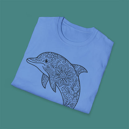 Intricate Mandala Dolphin Unisex T-Shirt