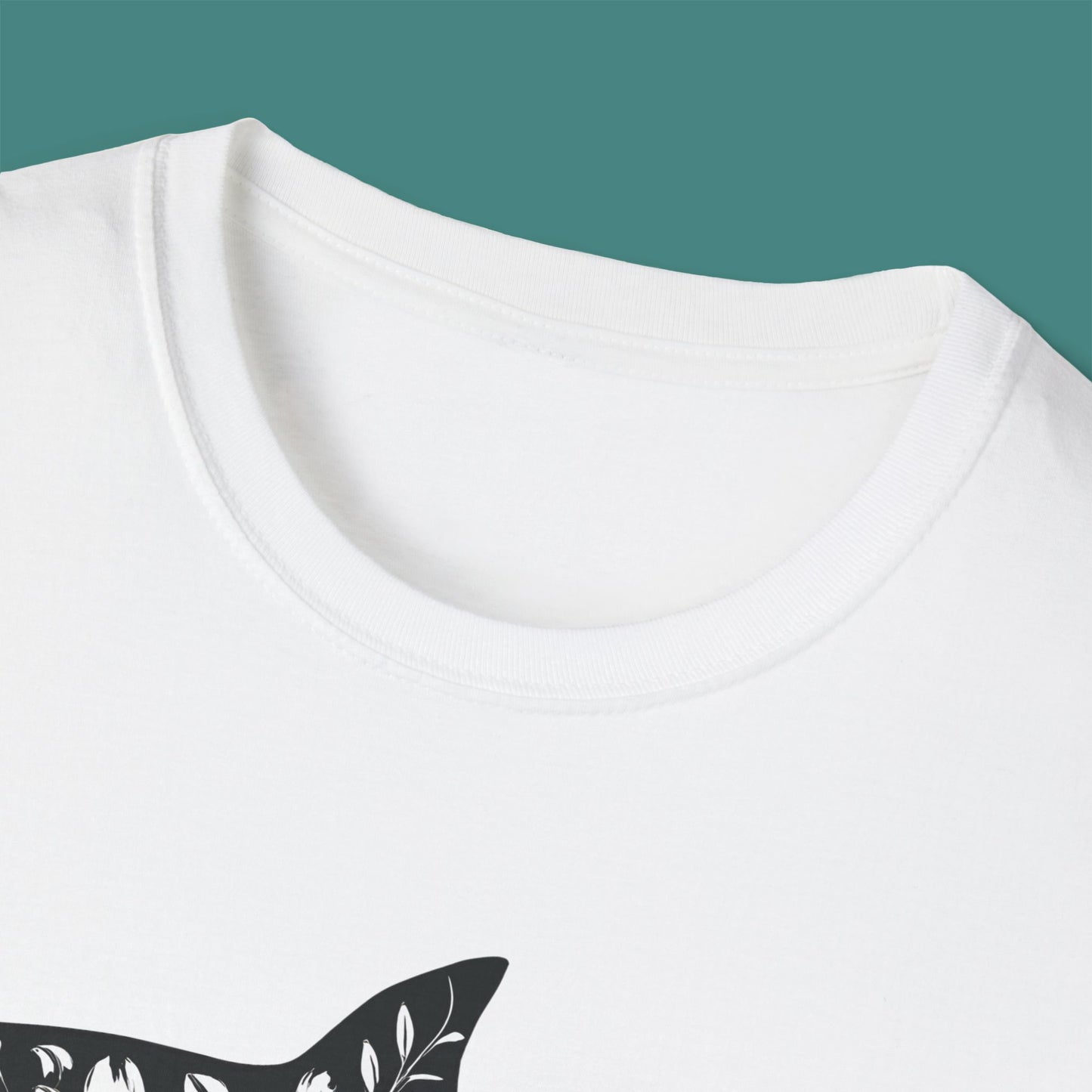 Floral Shark Silhouette Unisex T-Shirt
