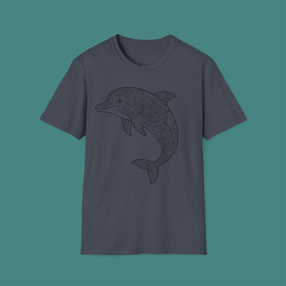 Intricate Mandala Dolphin Unisex T-Shirt