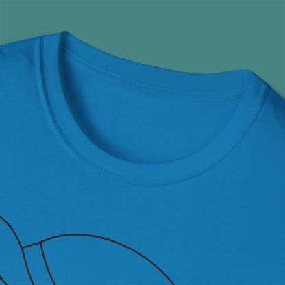 Minimalist Line Art Turtle Unisex T-Shirt
