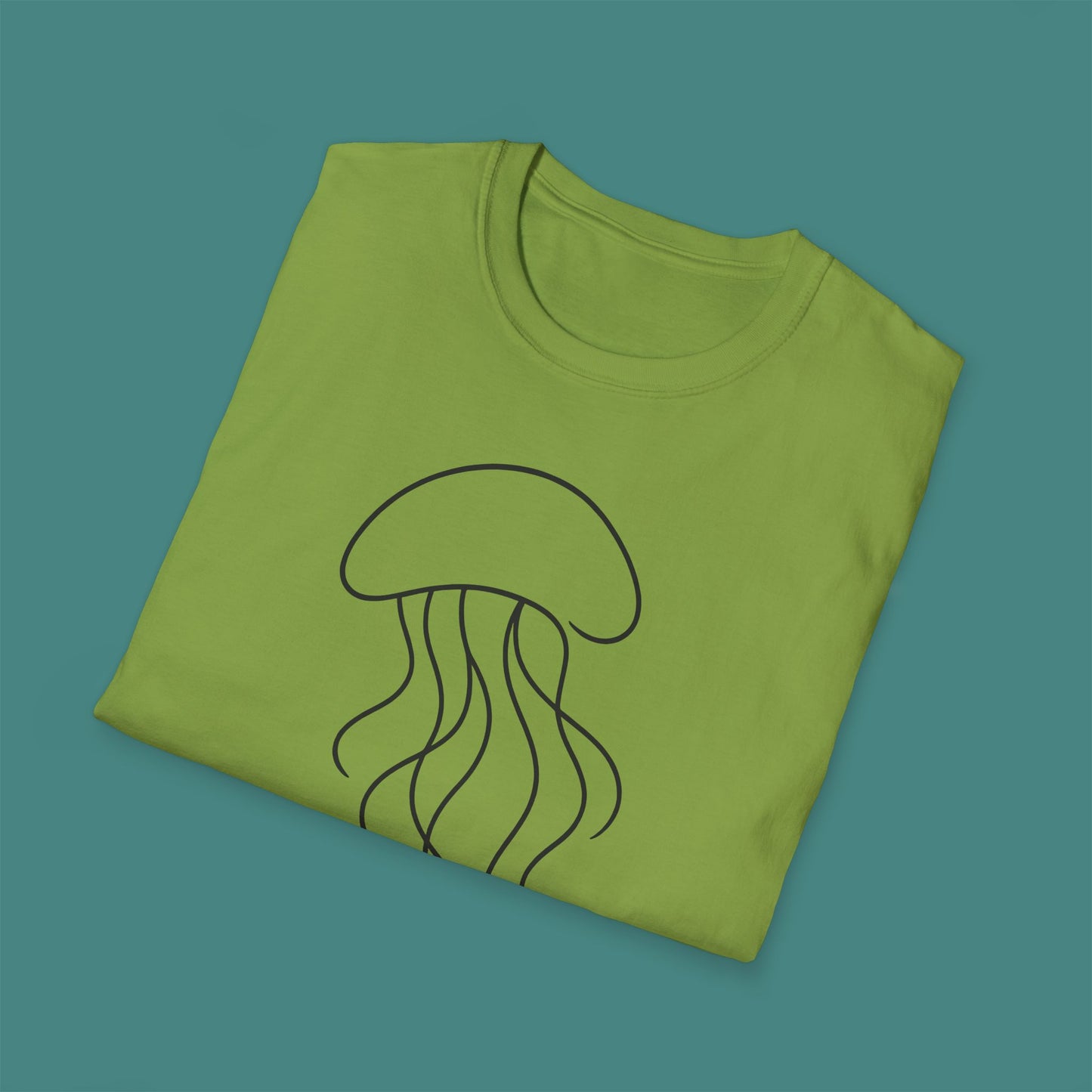 Minimalist Line Art Jellyfish Unisex T-Shirt