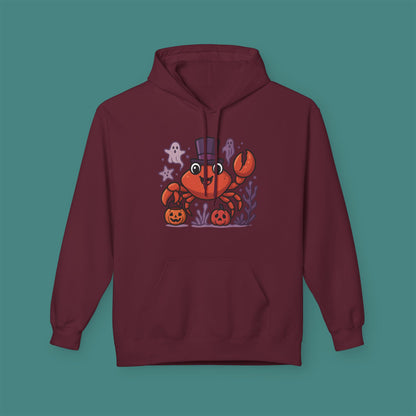Halloween Crab Fleece Unisex Hoodie