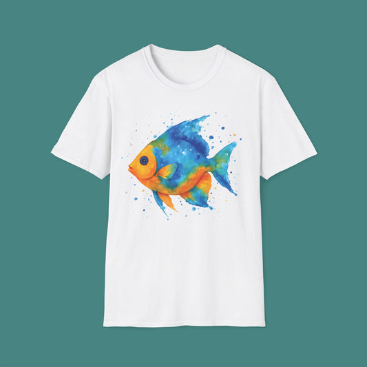 Watercolor Splash Fish Unisex T-Shirt