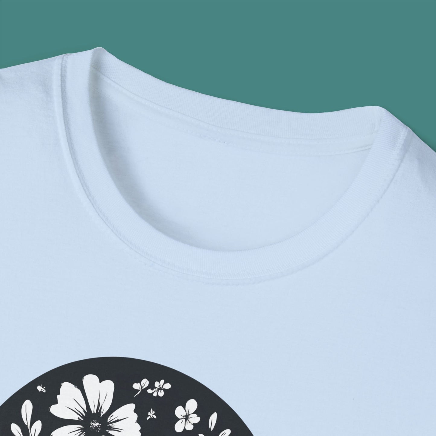 Floral Jellyfish Silhouette Unisex T-Shirt