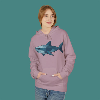 Geometric Polygon Shark Fleece Unisex Hoodie