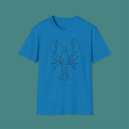 Minimalist Line Art Lobster Unisex T-Shirt