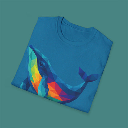 Geometric Polygon Whale Unisex T-Shirt