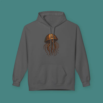 Steampunk Mechanical Jellyfish Fleece Unisex Hoodie
