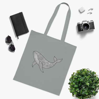 Intricate Mandala Whale Tote Bag