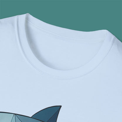 Geometric Polygon Shark Unisex T-Shirt