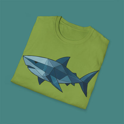 Geometric Polygon Shark Unisex T-Shirt