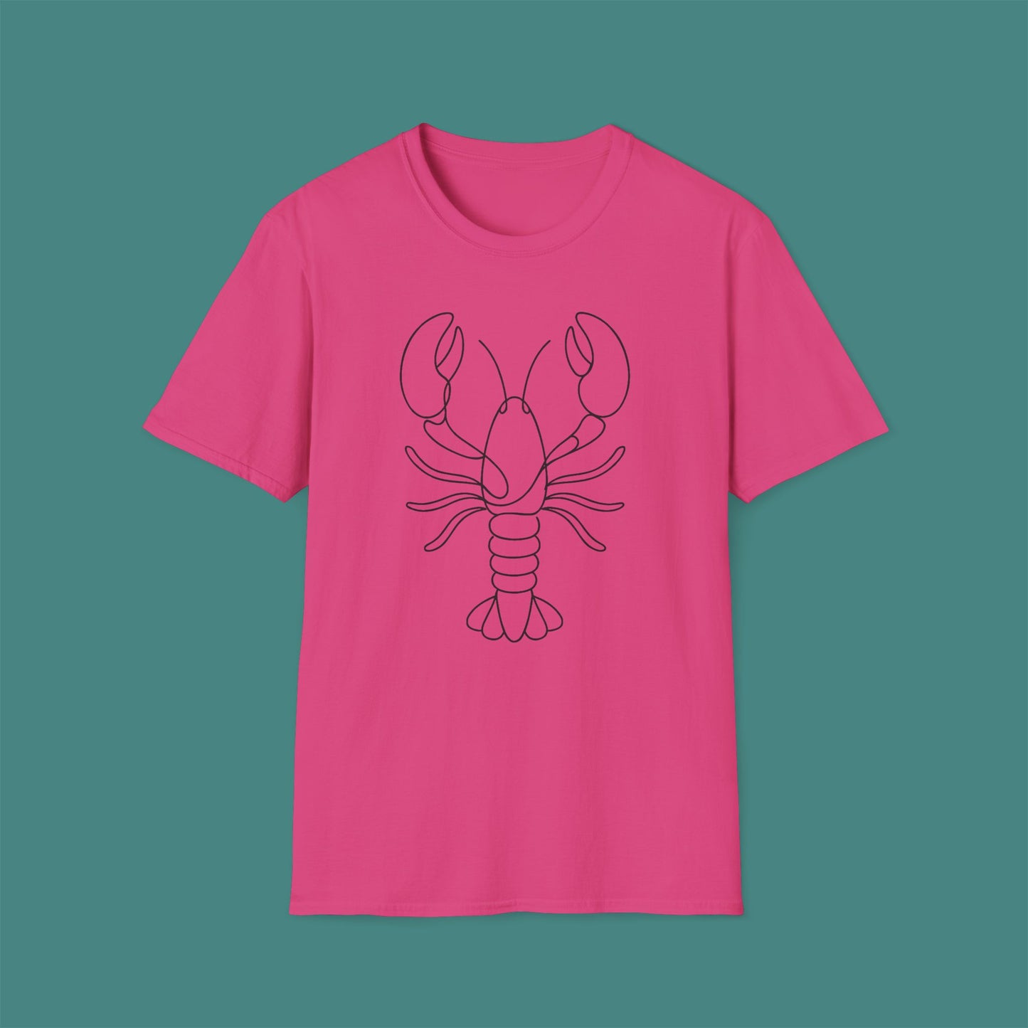 Minimalist Line Art Lobster Unisex T-Shirt