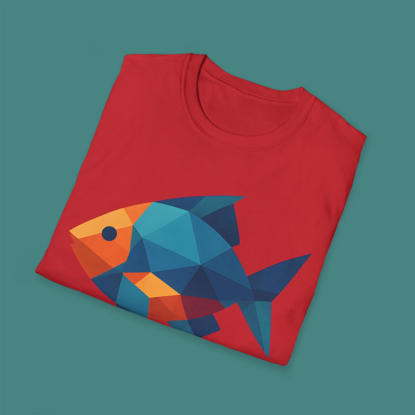 Geometric Polygon Fish Unisex T-Shirt