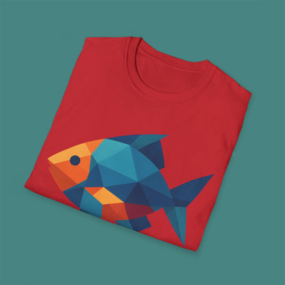Geometric Polygon Fish Unisex T-Shirt