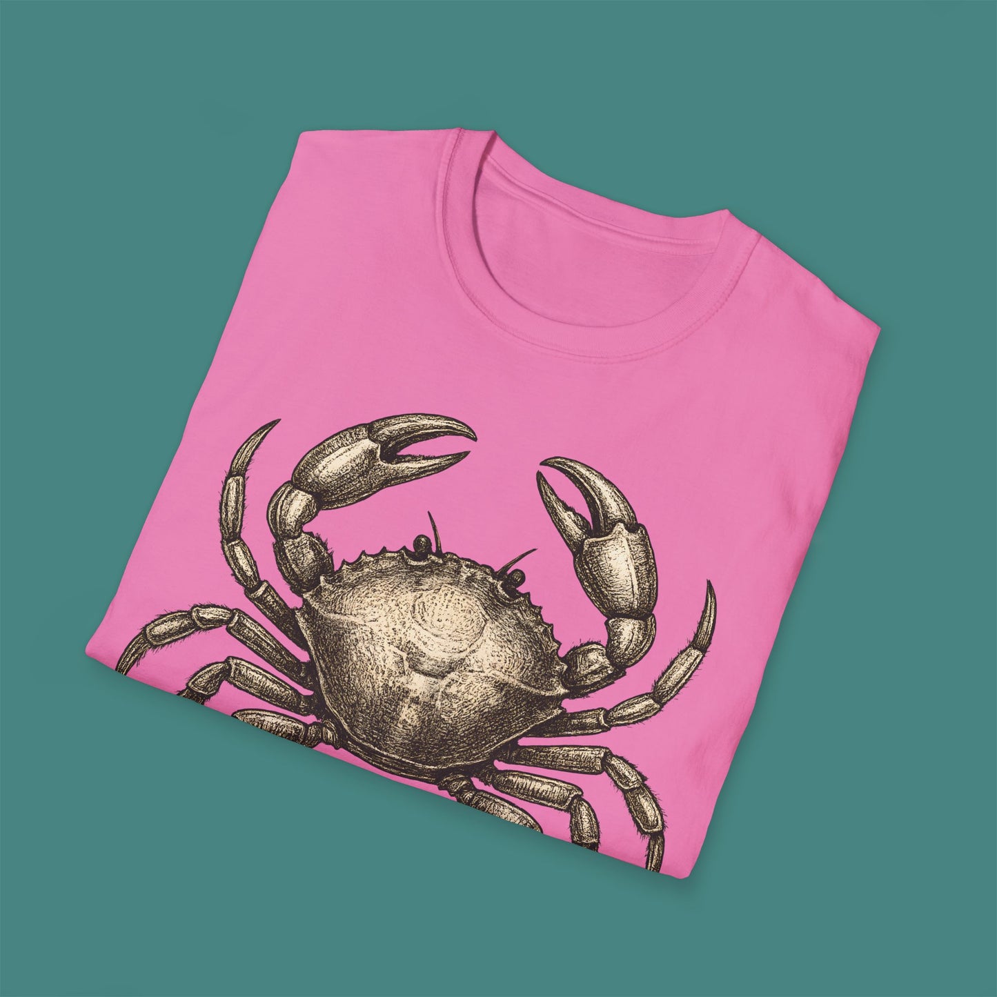 Vintage Etching Crab Unisex T-Shirt