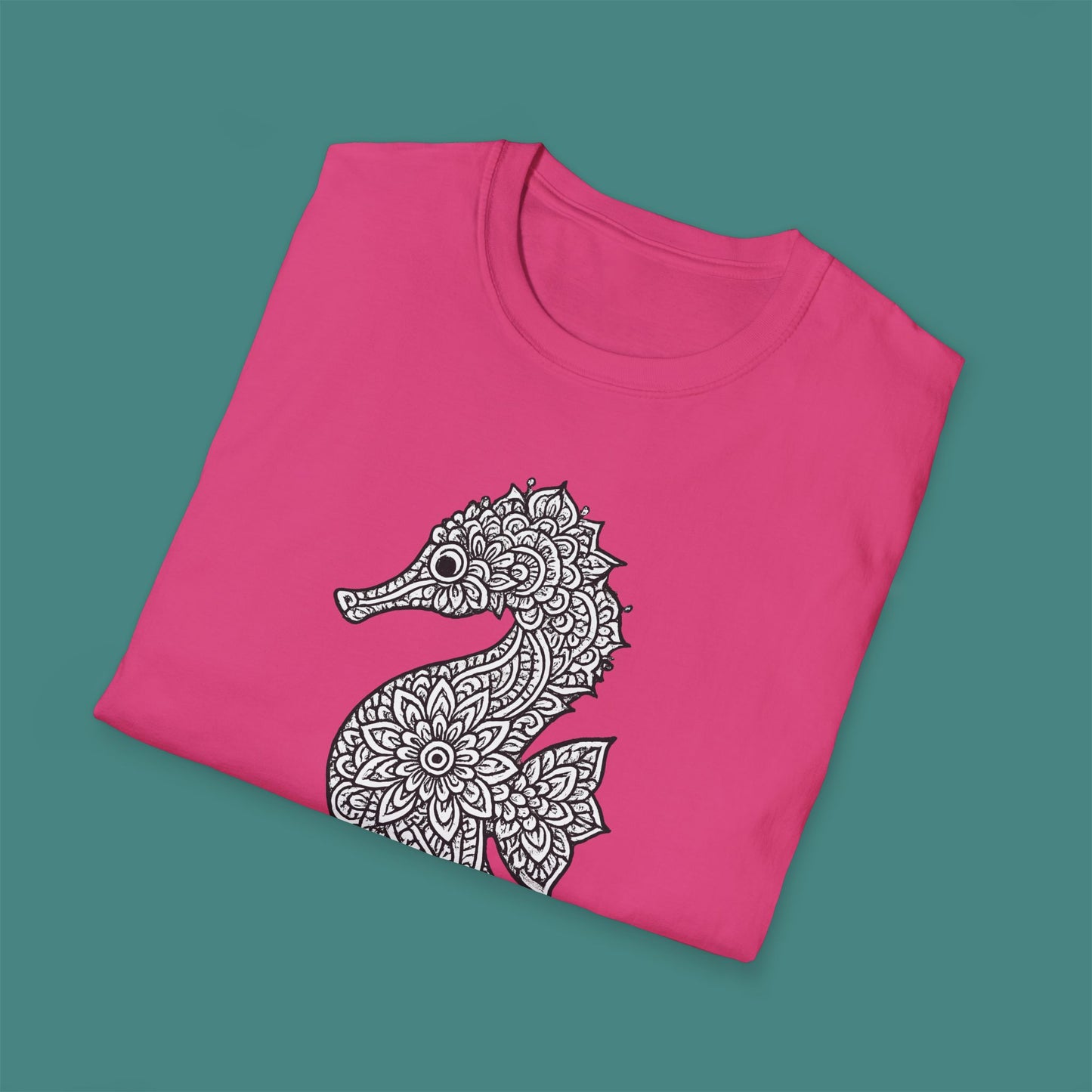 Intricate Mandala Seahorse Unisex T-Shirt