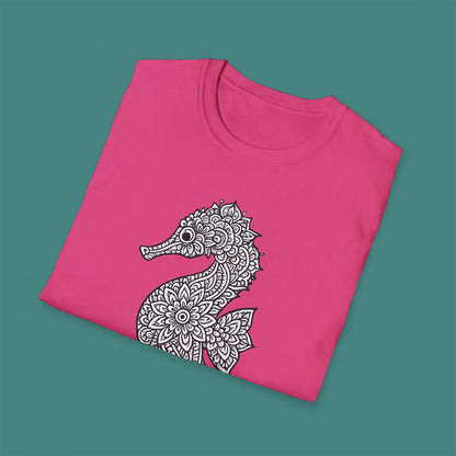 Intricate Mandala Seahorse Unisex T-Shirt