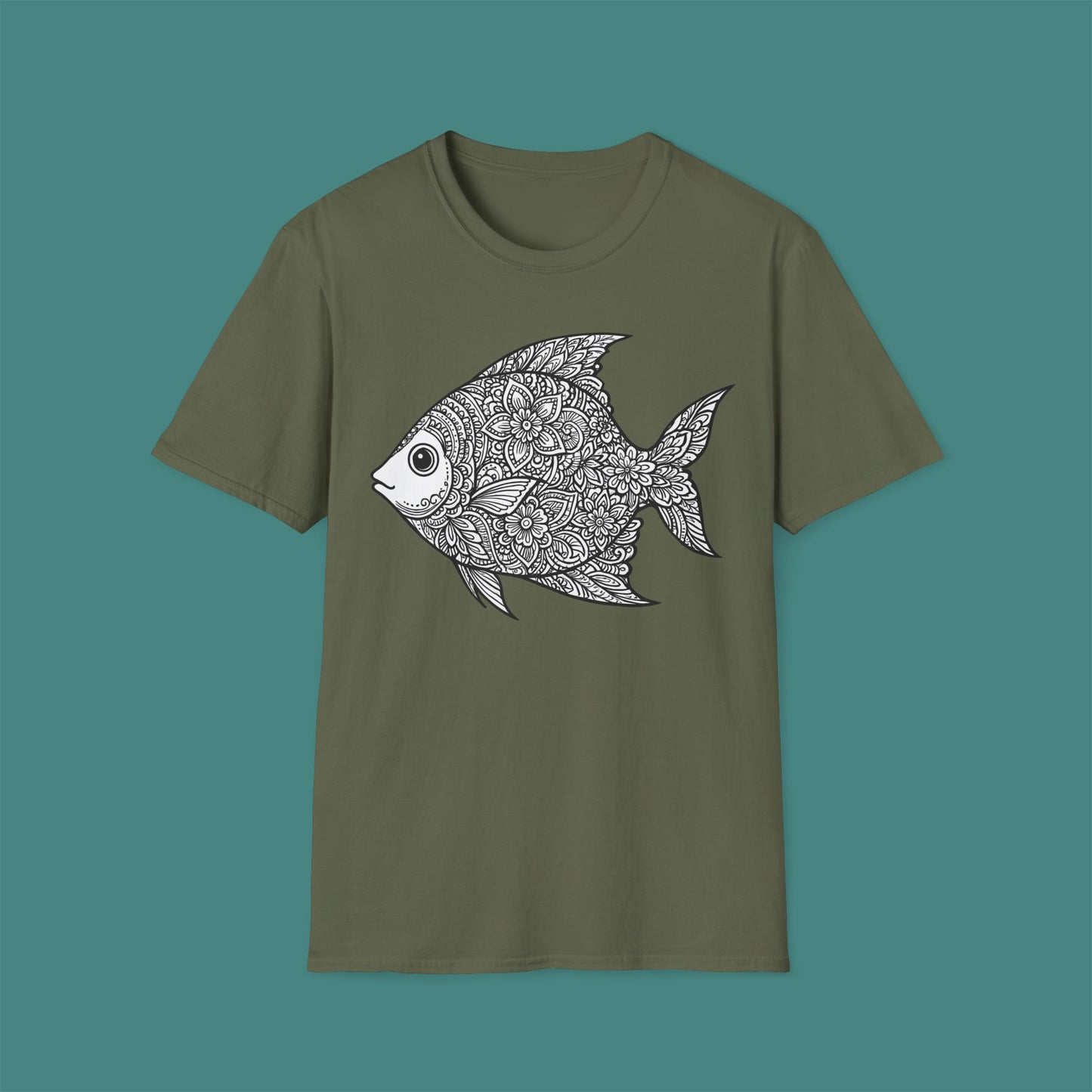 Intricate Mandala Fish Unisex T-Shirt