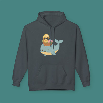 Easter Whale Fleece Unisex Hoodie