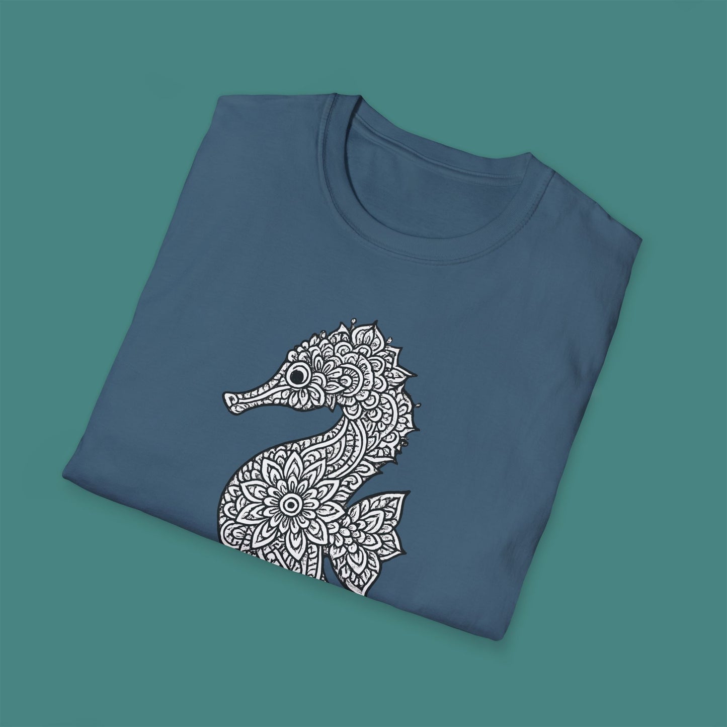 Intricate Mandala Seahorse Unisex T-Shirt