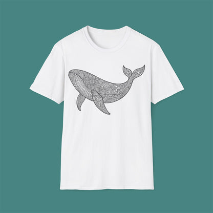 Intricate Mandala Whale Unisex T-Shirt