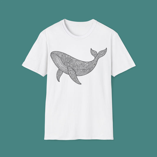 Intricate Mandala Whale Unisex T-Shirt