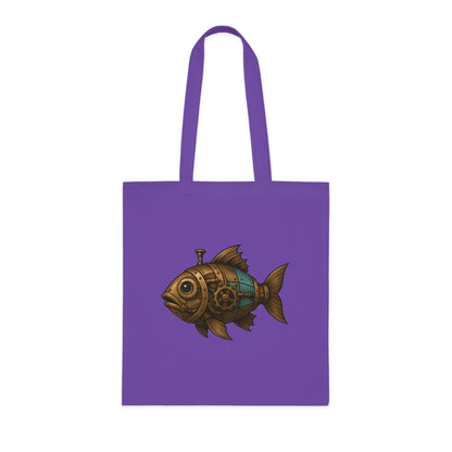 Steampunk Mechanical Fish Tote Bag