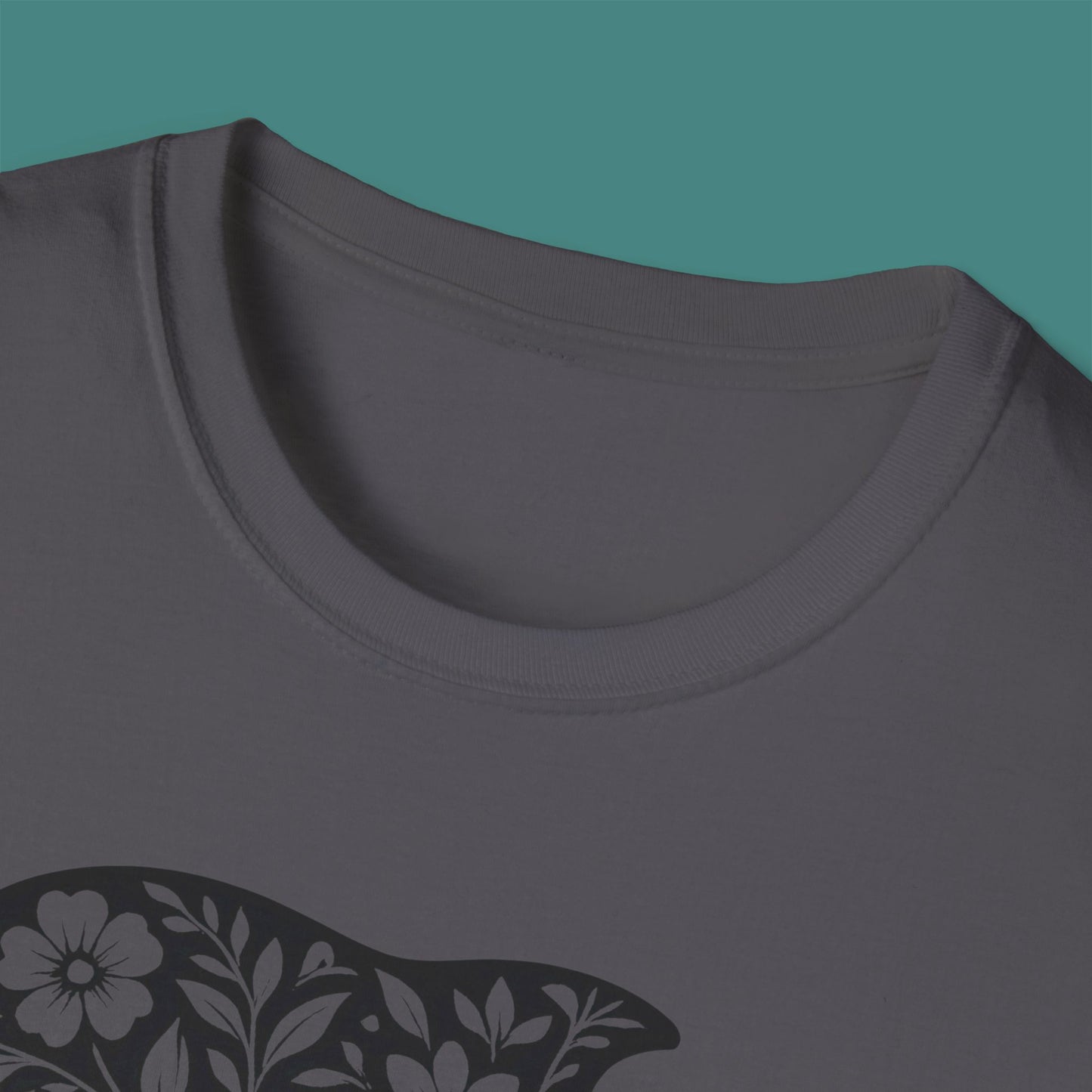 Floral Dolphin Silhouette Unisex T-Shirt