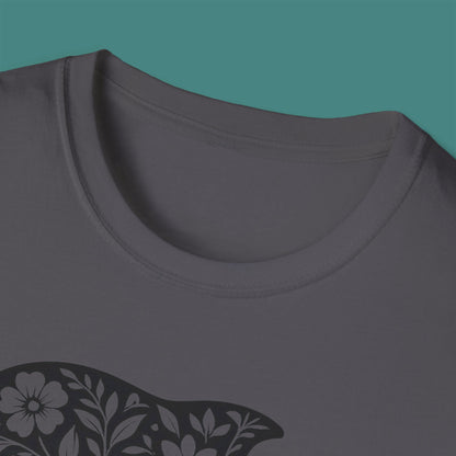 Floral Dolphin Silhouette Unisex T-Shirt