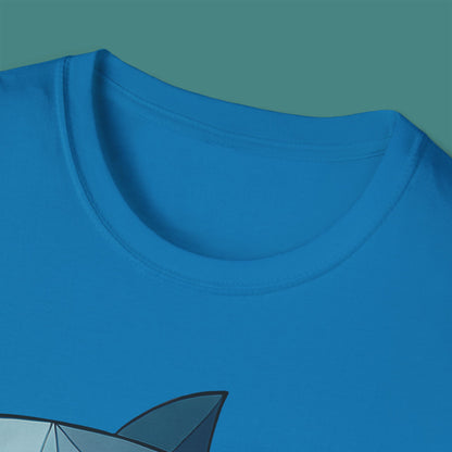 Geometric Polygon Shark Unisex T-Shirt