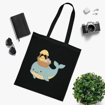Easter Whale Tote Bag