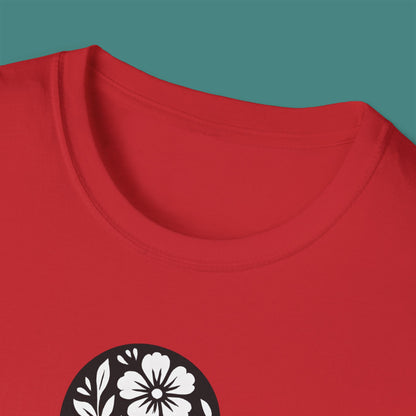 Floral Octopus Silhouette Unisex T-Shirt