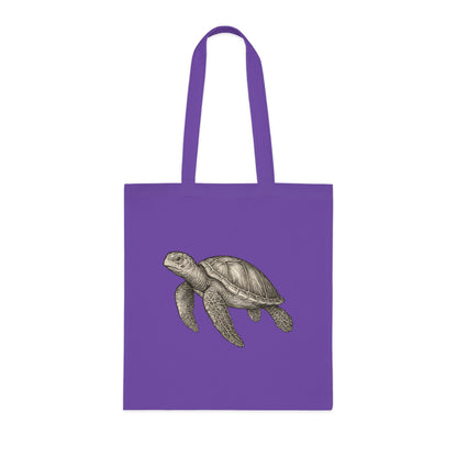 Vintage Etching Turtle Tote Bag