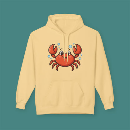 Cartoon Cute Crab Fleece Unisex Hoodie