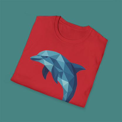 Geometric Polygon Dolphin Unisex T-Shirt