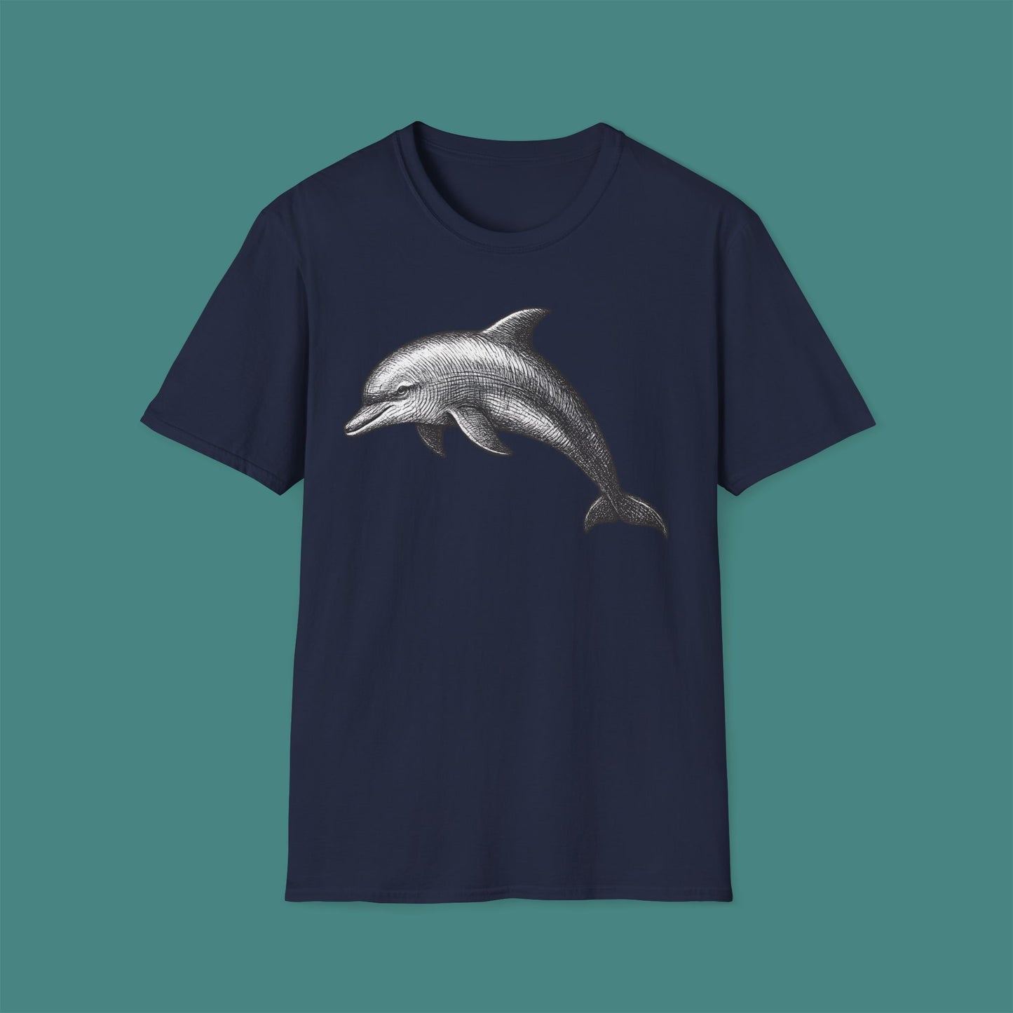 Vintage Etching Dolphin Unisex T-Shirt