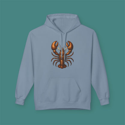 Steampunk Mechanical Lobster Fleece Unisex Hoodie