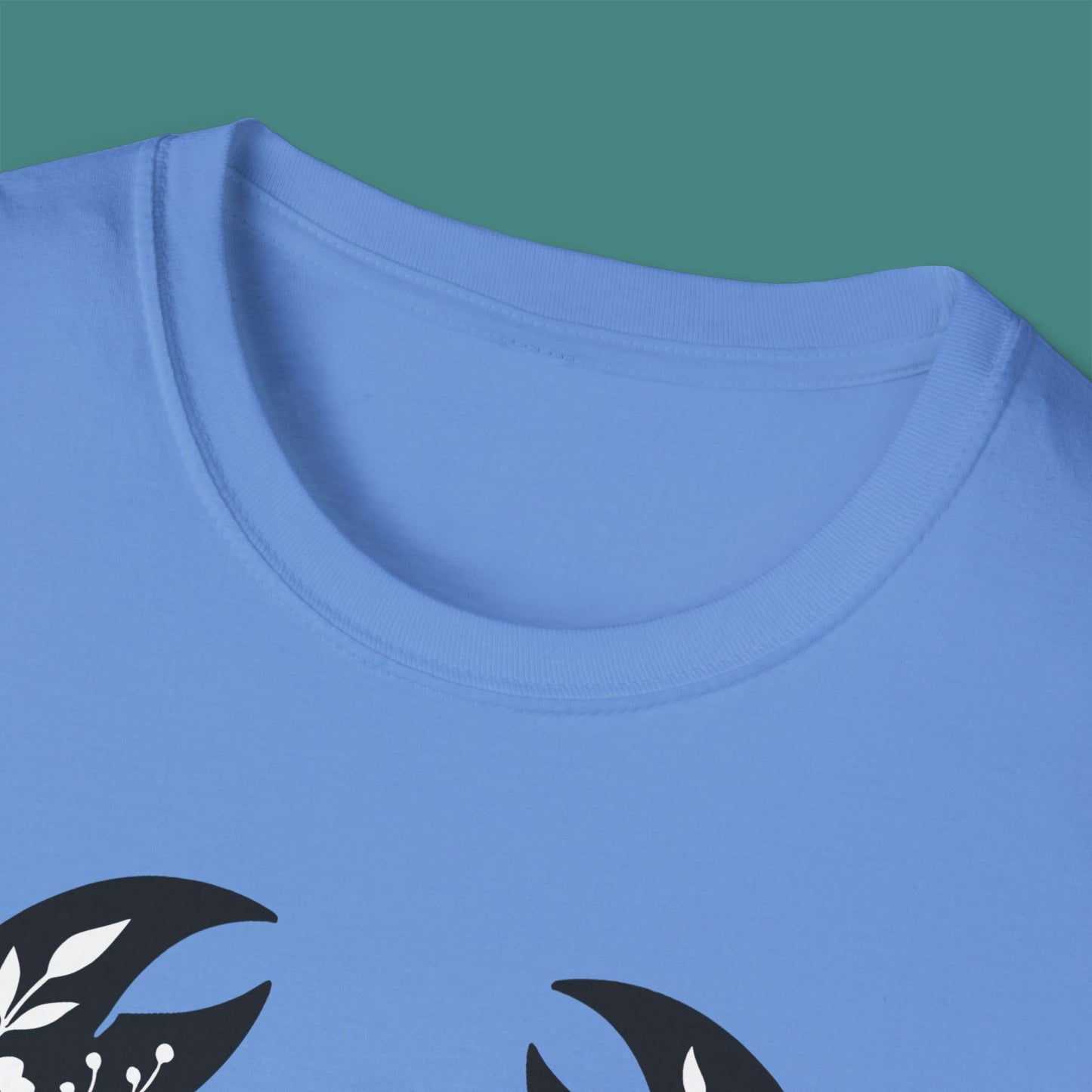 Floral Crab Silhouette Unisex T-Shirt