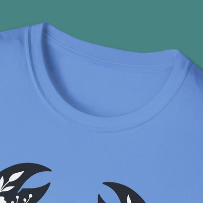 Floral Crab Silhouette Unisex T-Shirt