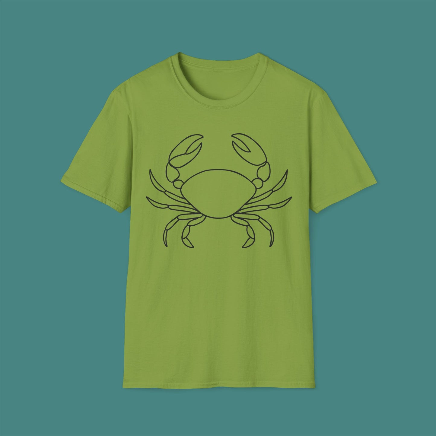 Minimalist Line Art Crab Unisex T-Shirt