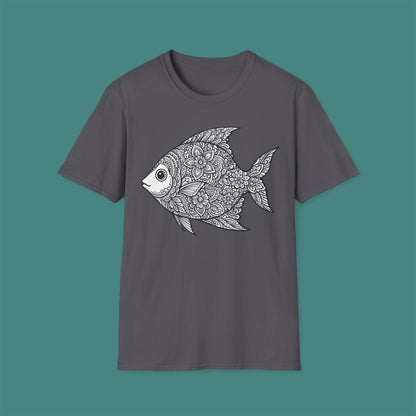 Intricate Mandala Fish Unisex T-Shirt